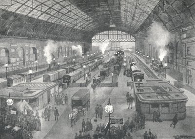 Cannon Street İstasyonu - Gece, 1891 by William Luker