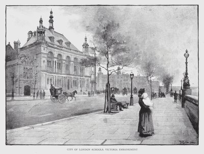 City of London Okulları, Victoria Embankment (taş) by William Luker