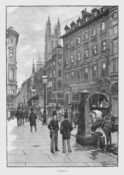 Cornhill (lito) by William Luker