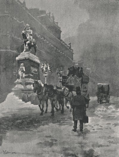 Holborn Sirki - Bir Kış Sabahı, 1891 by William Luker