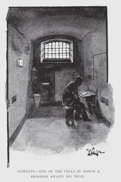 Newgate, Bir Mahkumun Duruşmasını Beklediği Hücrelerden Biri (lito) by William Luker