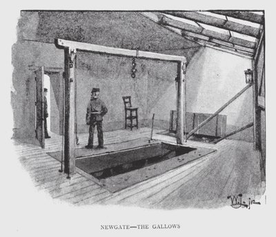 Newgate, Darağacı (lito) by William Luker