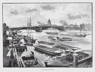 Southwark Köprüsü (taş) by William Luker