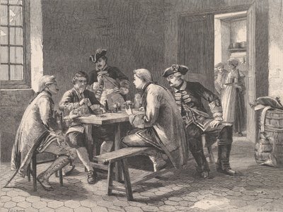 Illustrated London News'den Kağıt Oynayan Askerler, 4 Mayıs 1861 by William Luson Thomas