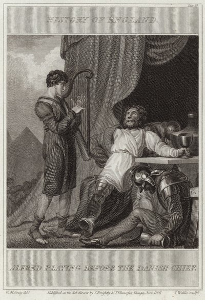 Alfred Danimarkalı şefin önünde oynuyor by William Marshall Craig