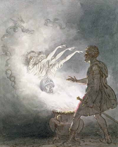 Macbeth and the Apparition of the Armed Head, Act IV, Scene I, 