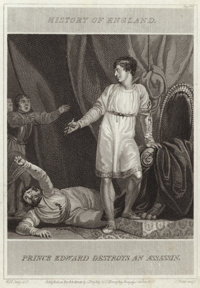 Prens Edward bir suikastçıyı yok ediyor by William Marshall Craig