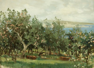 Elma Bahçesi (tuval üzerine yağlı boya) by William Matthew Hale