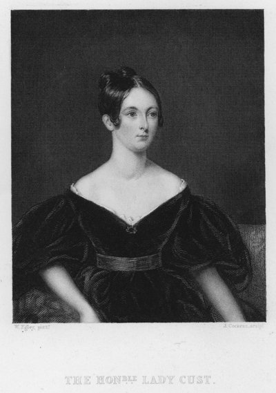 Lady Cust (gravür) by William Maw Egley