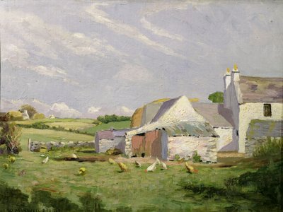 Bir Anglesey Çiftliği (tuval üzerine yağlı boya) by William Maxwell Reekie