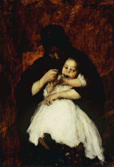 Bebek Besleme, 1886 by William Merritt Chase