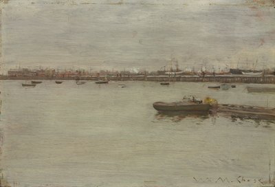 Körfezde Gri Gün, 1886 dolayları (tahta üzerine yağlı boya) by William Merritt Chase