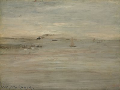 Denizcilik, c.1888 (ahşap üzerine yağlıboya) by William Merritt Chase