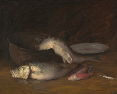 Balıklı Natürmort, 1910 dolayları (tuval üzerine yağlı boya) by William Merritt Chase