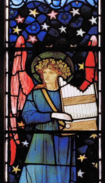 Melek Müzisyen, 1881 (vitray) by William Morris