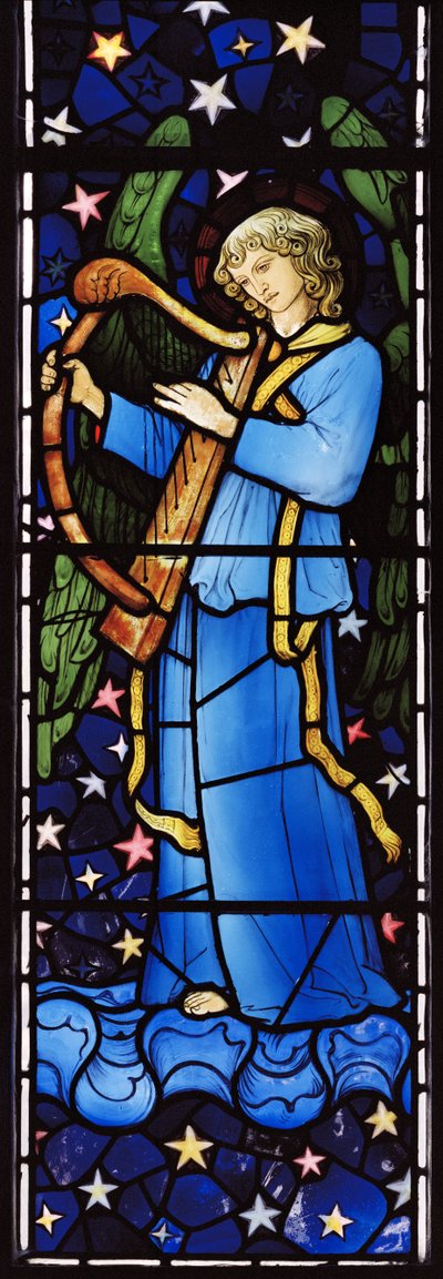 Melek Müzisyen, 1881 (vitray) by William Morris
