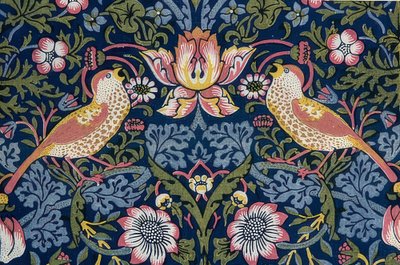 Çilek hırsızı. Dekorasyon kumaşı (detay). 1883 by William Morris