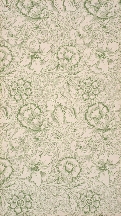 Pembe ve Haşhaş. Duvar kağıdı , 1881. by William Morris