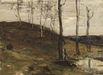 Ağaçlar ile Yamaç by William Morris Hunt