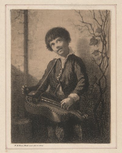 Hurdy Gurdy Boy by William Morris Hunt