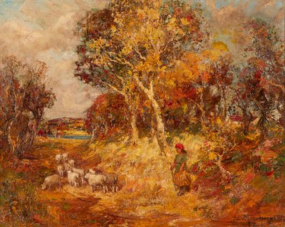 Altın Sonbahar (tuval üzerine yağlı boya) by William Mouncey