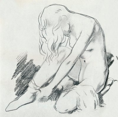 Bir figür çalışması, c20. yüzyıl 1932 by William Newenham Montague Orpen