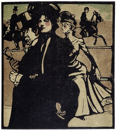 Yarışlardaki Aristokratlar, Londra - “” Londra Türleri”nde, William Nicholson (1872-1949), ed Floury by William Nicholson
