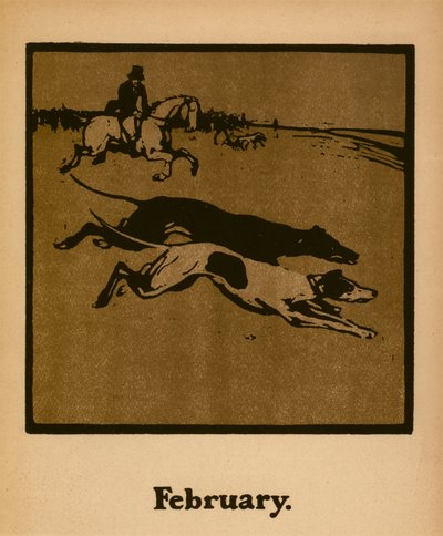 Kurs (Şubat), c.1898 (renkli taş) by William Nicholson