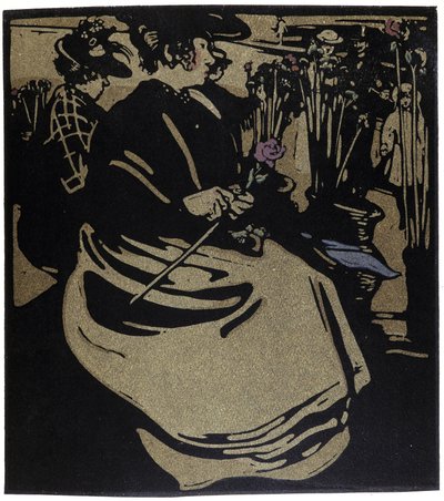 Çiçek Tüccarı, Londra, William Nicholson (1872-1949) tarafından ““Types of London””da by William Nicholson