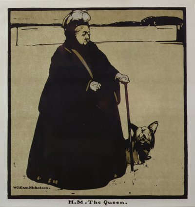 H.M. Kraliçe (renkli taş) by William Nicholson