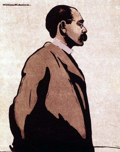 Rudyard Kipling'in Portresi - William Nicholson (1872-1949) by William Nicholson