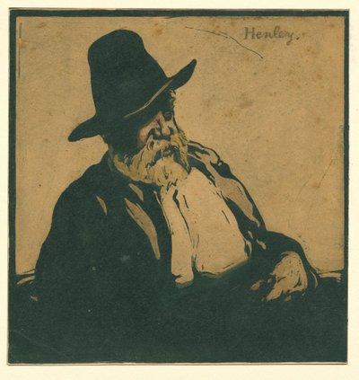 Portret van William Ernest Henley by William Nicholson