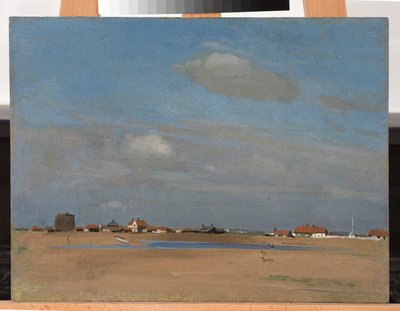 Shingle Caddesi, c.1907 (gemiye serilmiş tuval üzerine yağlı boya) by William Nicholson