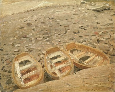 Üç Tekne, c.1928 (tuval üzerine yağlı boya) by William Nicholson