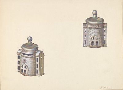 Bizans Kubbesi Madeni Para Bankası, c. 1938. by William O. Fletcher