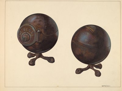 The Globe Coin Bank, c. 1938. by William O. Fletcher