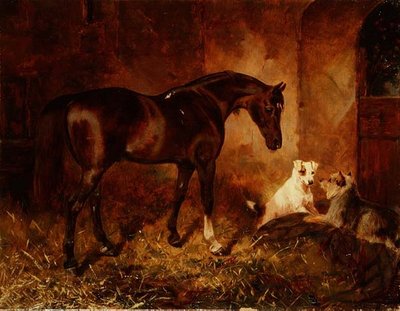 Ahırda (tuval üzerine yağlı boya) by William Osborne