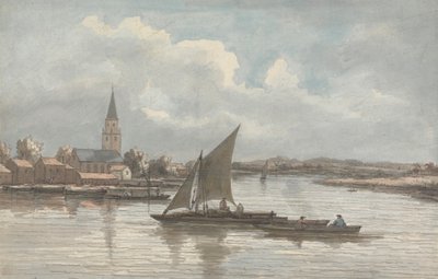 Batersea'daki Thames Nehri üzerinde görüntüle by William P. Sherlock