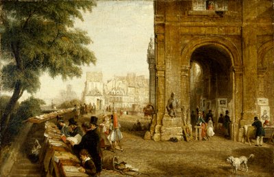 1846#39;da Paris#39;teki quai Conti (tuval üzerine yağlıboya) by William Parrott