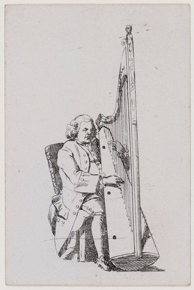 John Parry arp çalıyor, c1760-1780. by William Parry