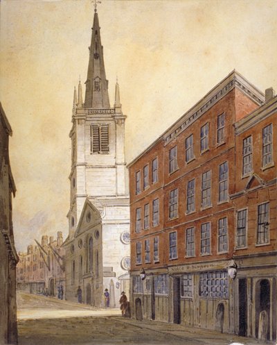St Margaret Pattens Kilisesi, Eastcheap, Londra Şehri, 1815. by William Pearson