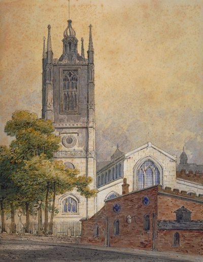 Aziz Margaret Kilisesi, Westminster, Londra, c1810 by William Pearson