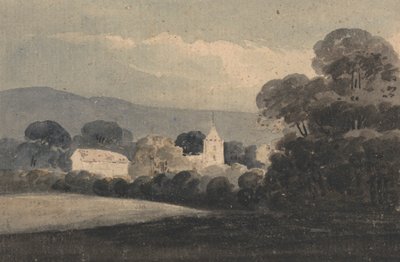Ağaçların Arasında Kilise Olan Manzara by William Pearson