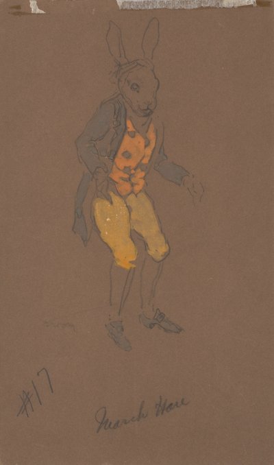 March Hare (Alice Harikalar Diyarında kostüm tasarımı, 1915) by William Penhallow Henderson