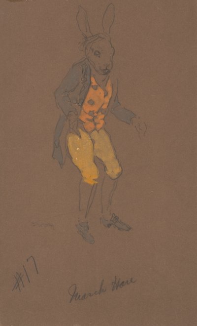 Alice Harikalar Diyarında Mart Tavşanı kostüm tasarımı, 1915. by William Penhallow Henderson