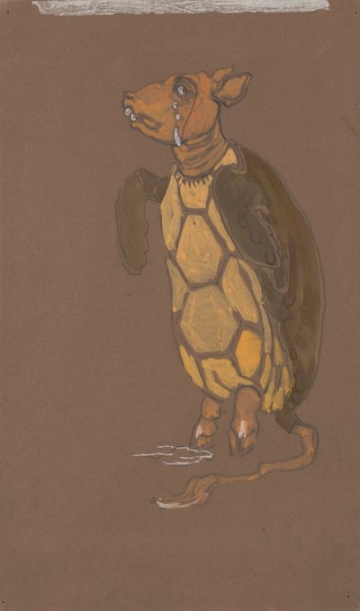 Mock Turtle (Alice Harikalar Diyarında için kostüm tasarımı, 1915) by William Penhallow Henderson