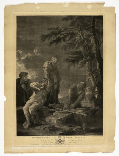 Demokritos ve Protagoras by William Pether