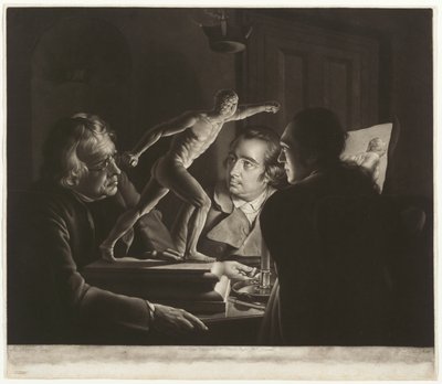 Mum Işığında Gladyatöre Bakan Üç Kişi by William Pether