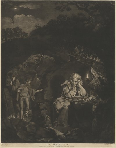 bir münzevi by William Pether after Joseph Wright