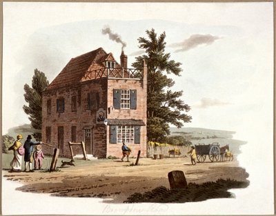 Brompton Yolu, Kensington, Londra, c1810 by William Pickett